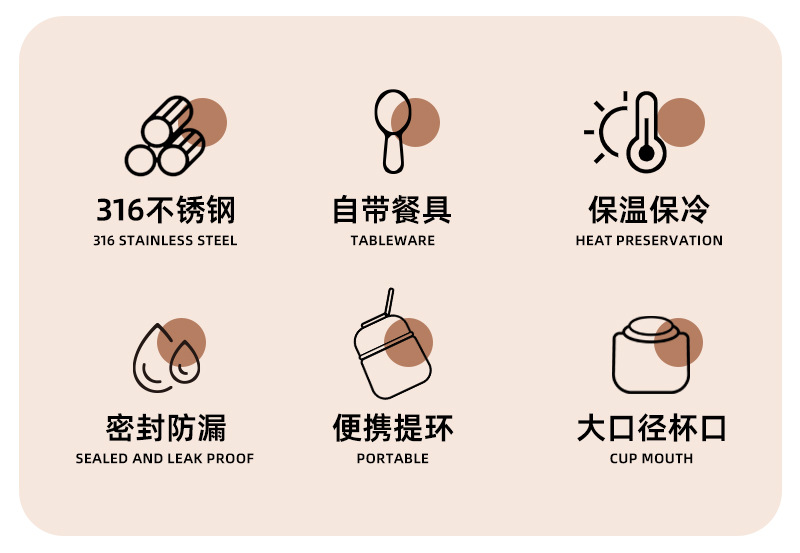 卡通小型可爱焖烧杯带漏勺焖粥316食品级不锈钢保温杯子男女通用详情2