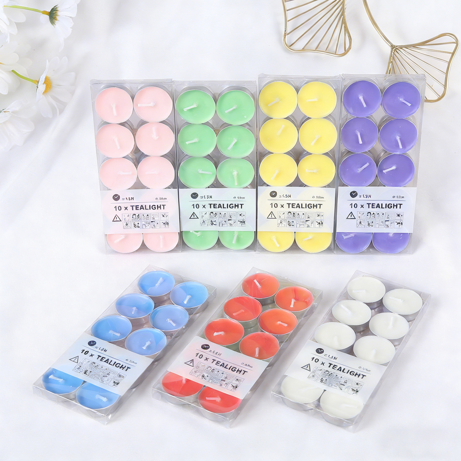 Wholesale of 10 box-packed tea wax round aluminum shell butter lamps, candles, long lamps, lacquer candles, household festival candles pic 4