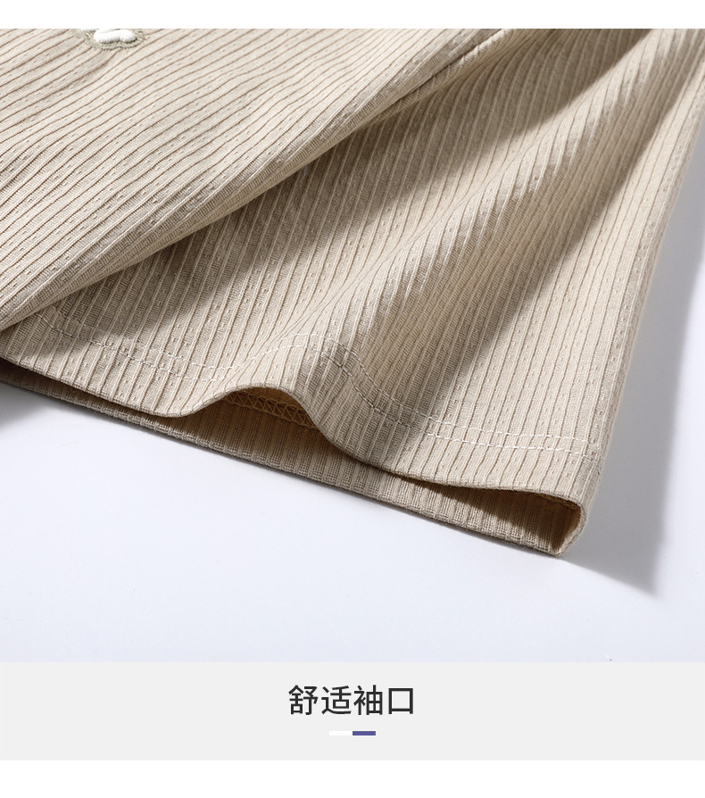 跨境棉麻中式立领男士polo衫2025夏季新款中年薄款透气短袖男t恤详情6