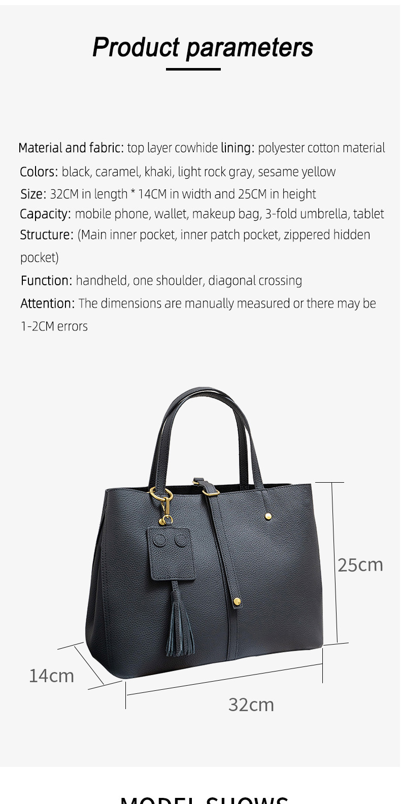 真皮手提包女头层牛皮托特包大容量水桶包真皮女士包包单肩斜挎包详情41