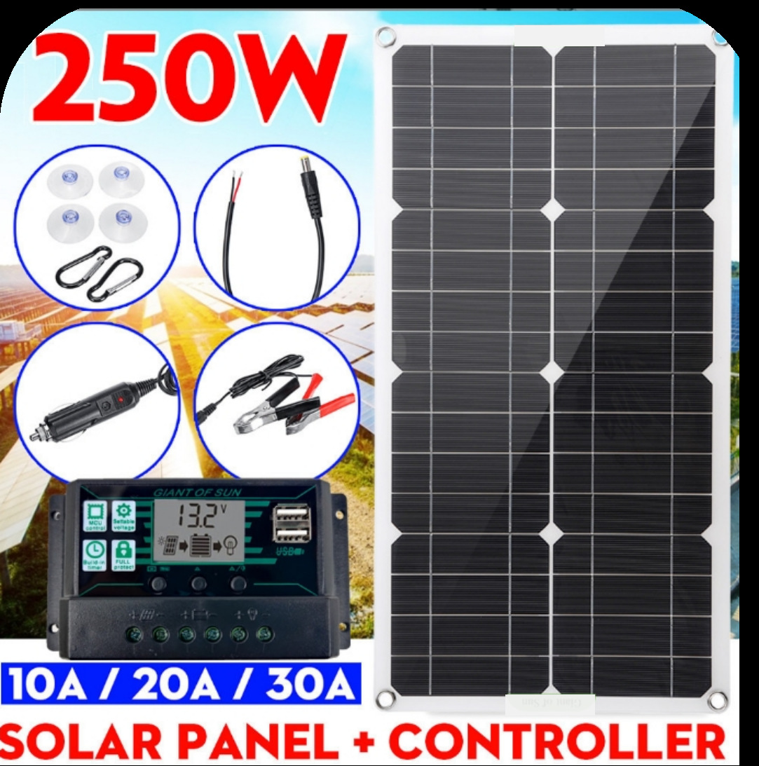 Cross-border solar panel lamp ID100W controller, 25W outdoor car ignition charging bottle, 12V-24V controller pic 2