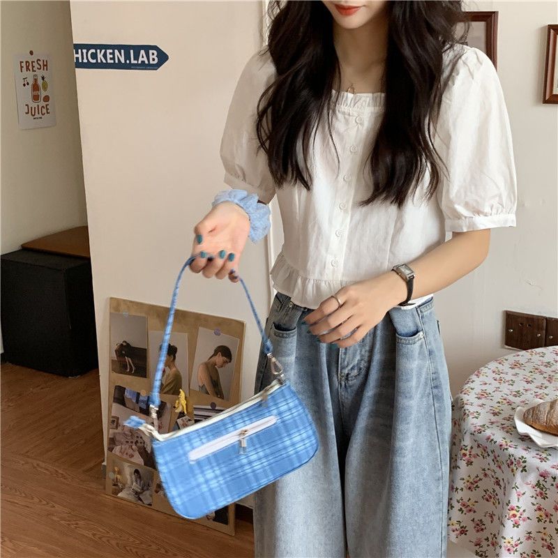 短袖衬衫女设计感小众夏季法式甜美减龄短款上衣方领小个子娃娃衫详情19