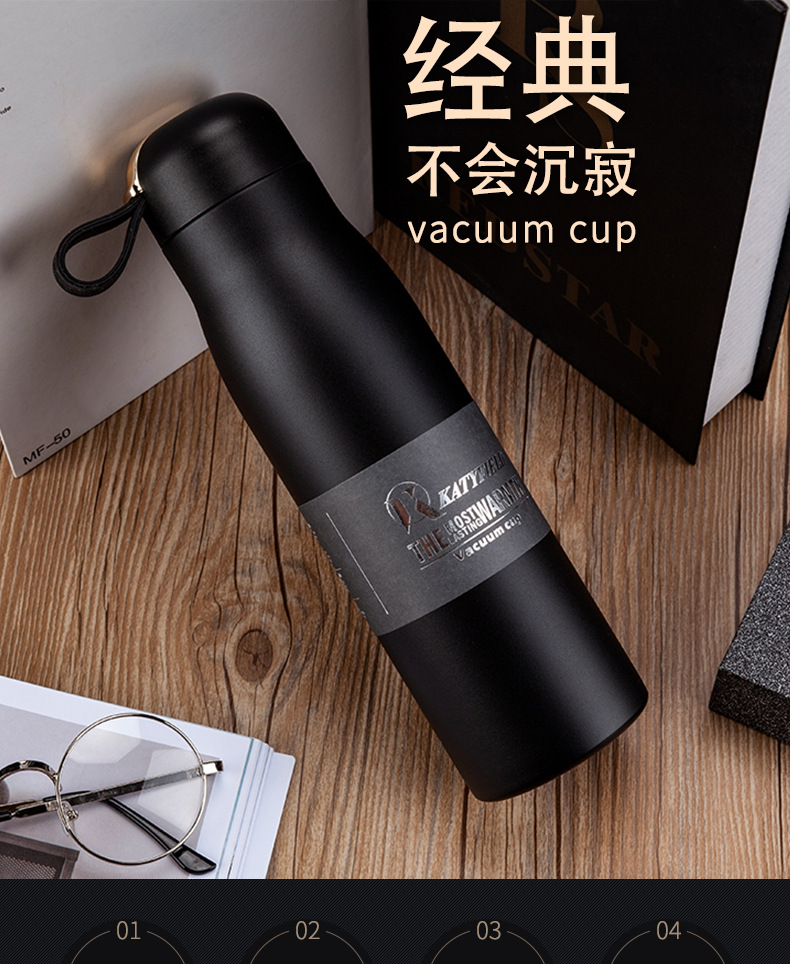 Cross-border 304 outdoor sports water bottle, large-capacity stainless steel insulated portable hand-held space pot pic 1