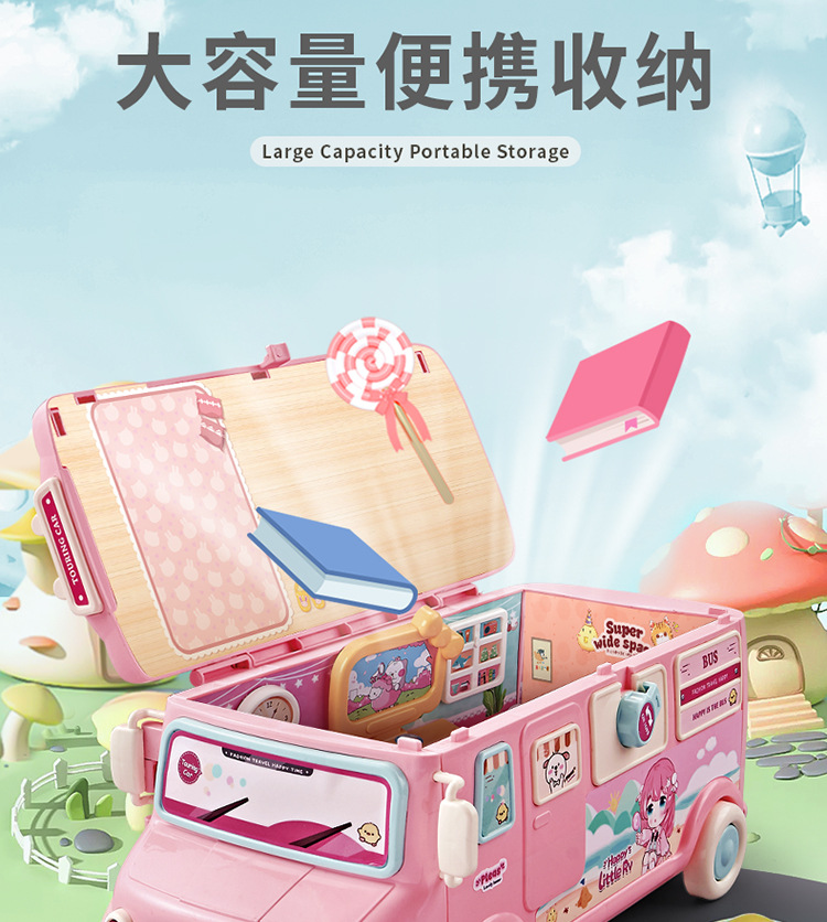 跨境亚马逊女孩童过家家玩具娃娃屋城堡别墅女童过家家DIY公主屋详情11