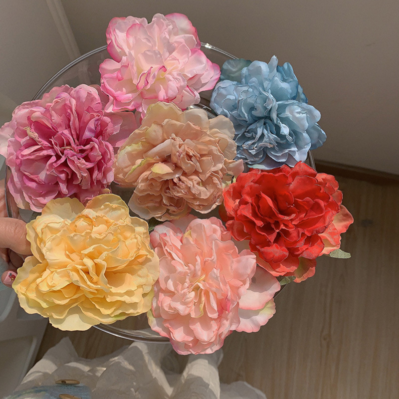 牡丹花发夹~大号度假风凹造型拍照花朵侧边夹发饰春季新款头饰女详情2