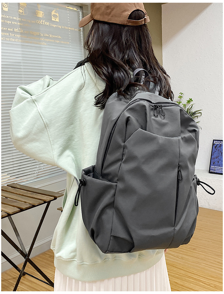 跨境新款双肩包大容量男女学生书包简约休闲短途出差商务电脑包详情27