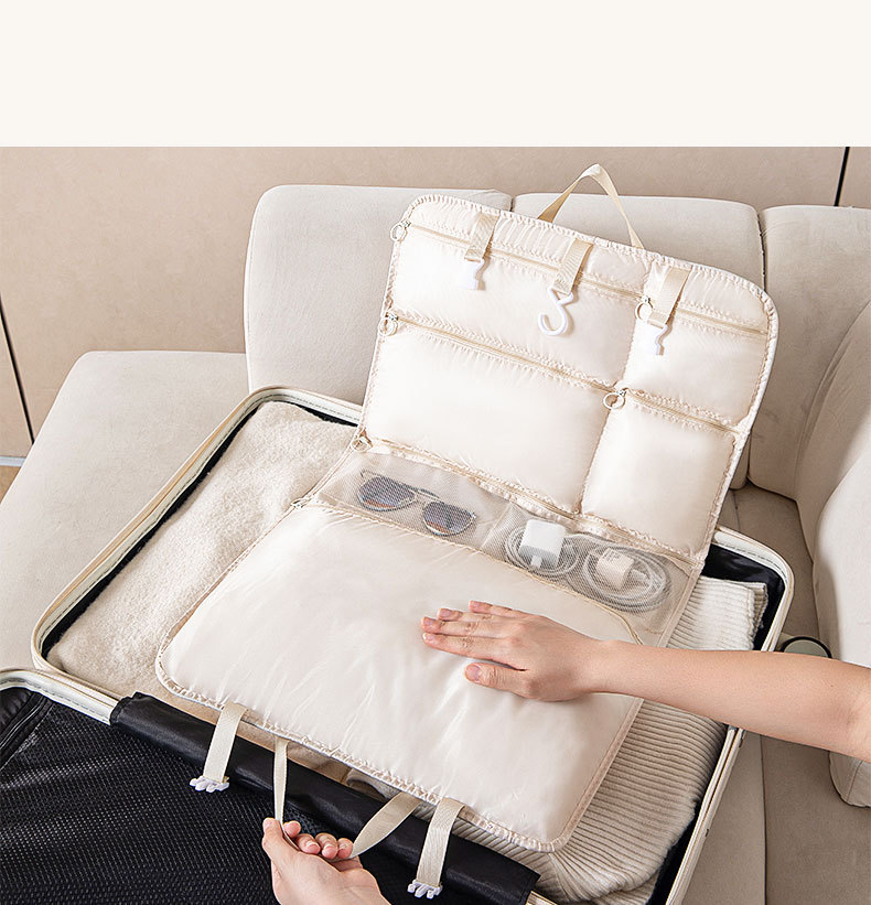 The 7-in-1 travel bag is portable and durable. It is suitable for classifying clothes, shoes, makeup, dust-proof bags, hanging clothes and storage bags for the start of the school year pic 12
