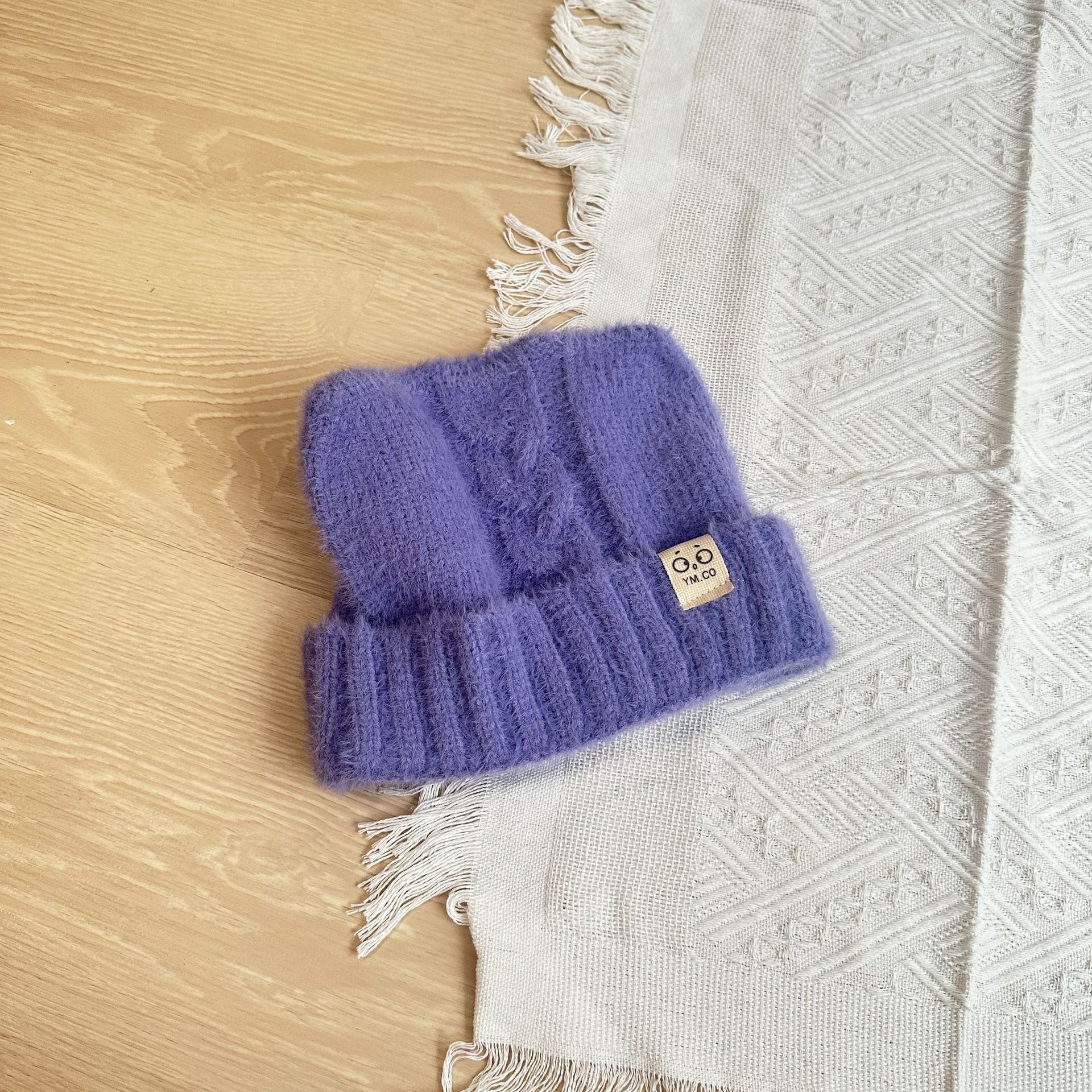 儿童针织帽日系可爱猫耳朵小标狐狸毛秋冬毛线帽防风保暖护耳帽详情19