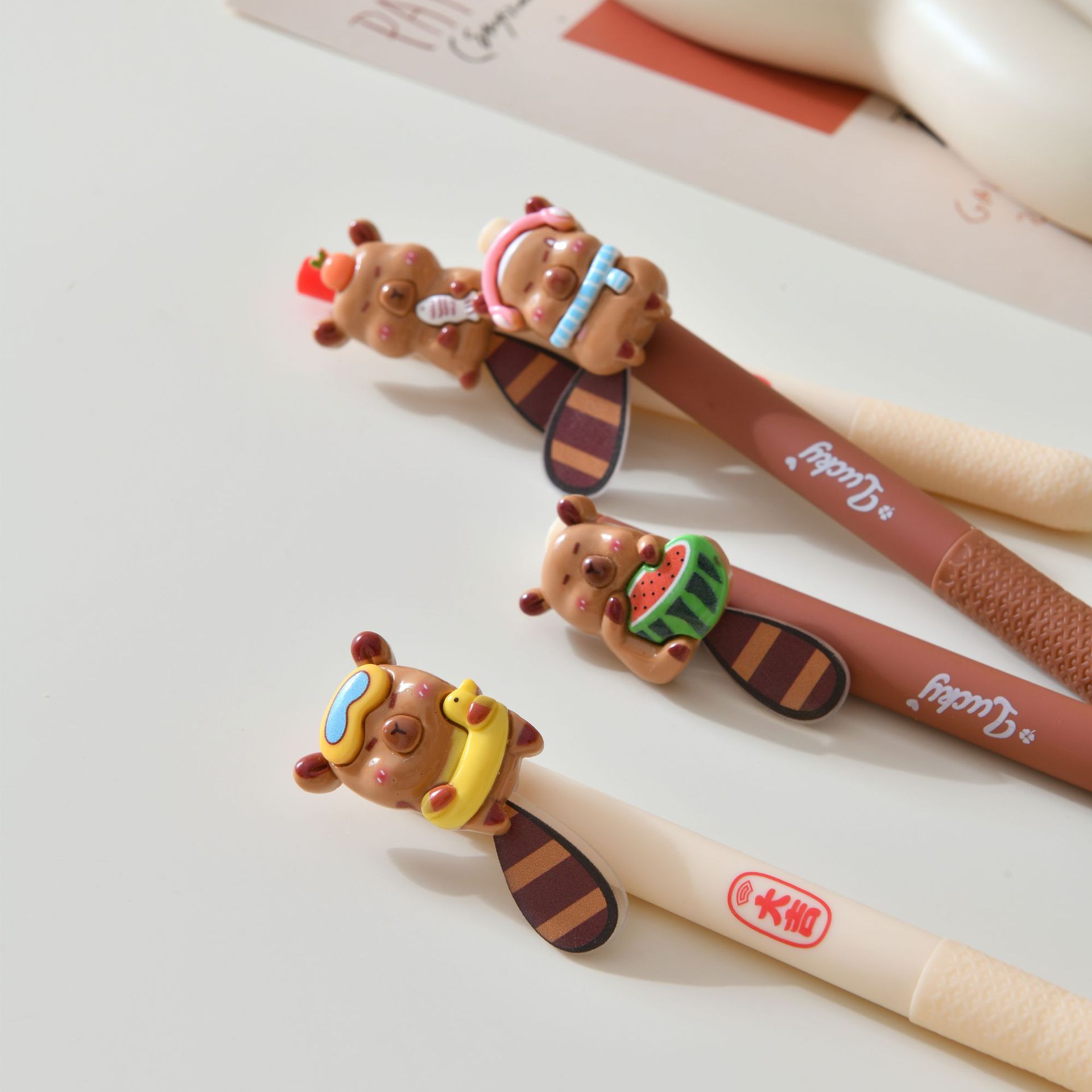 Wholesale of new Kapipala tail-shaking press gel pen 0.5mm anti-slip grip quick-drying creative stationery pic 12