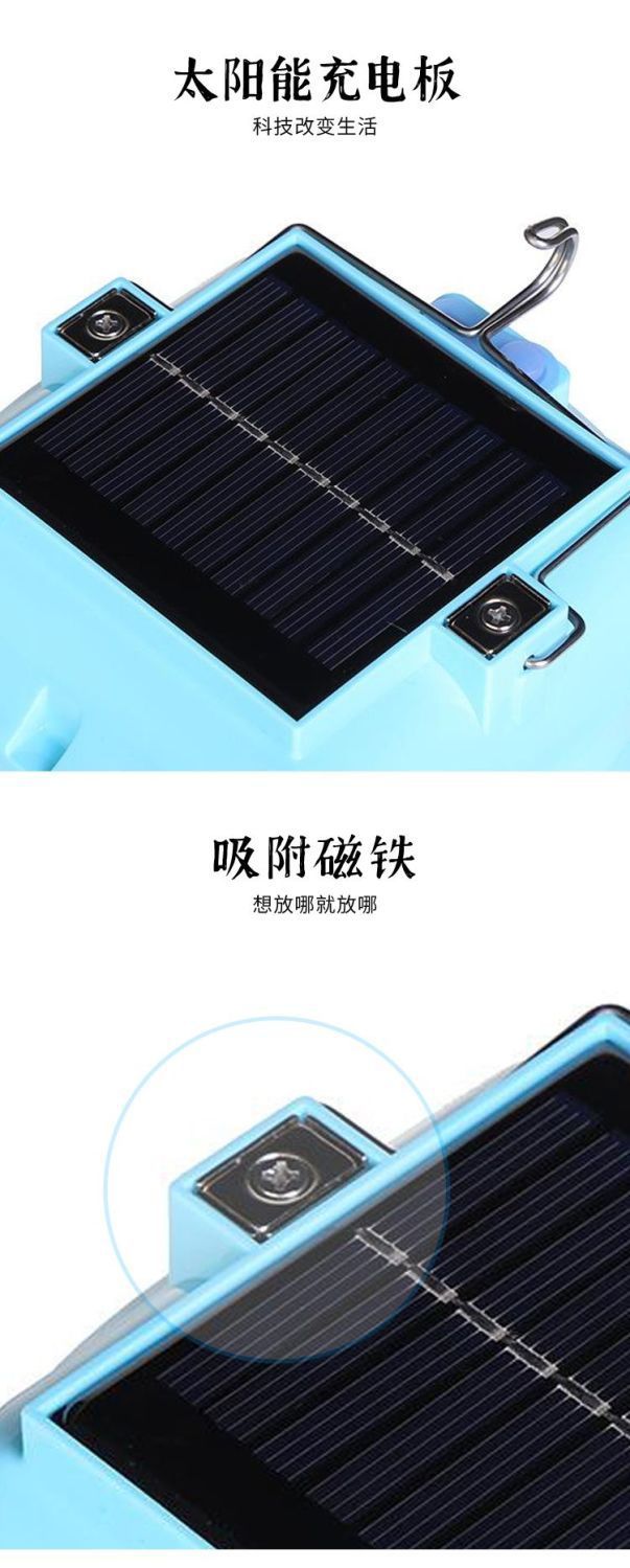 led solar emergency bulb, street stall night market charging lamp, multi-functional magnetic suction household outdoor camping bulb pic 7