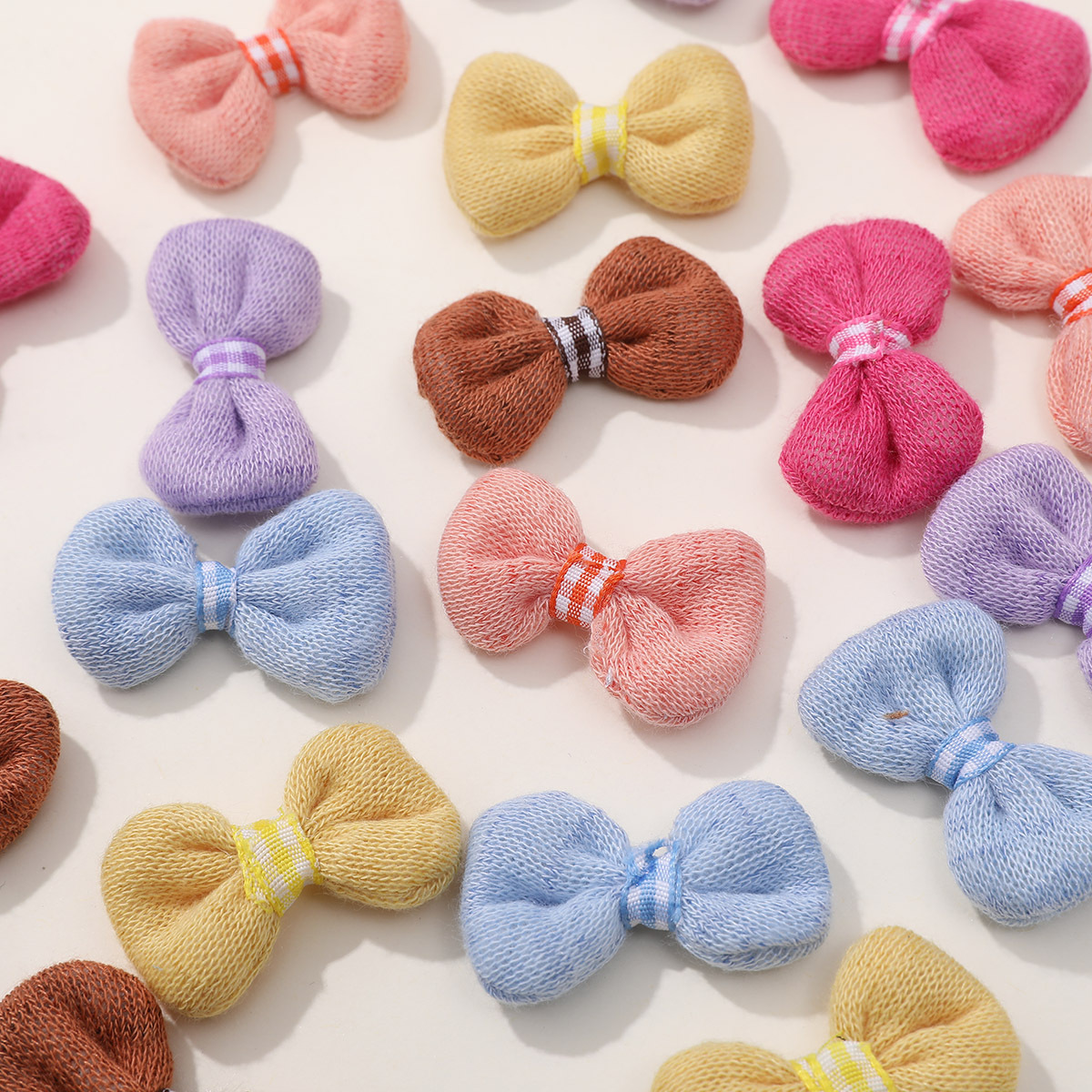 DIY Korean sweet girl cotton thread crochet bow tie accessories, baby girl headwear, hair accessories, hair tie wholesale pic 12