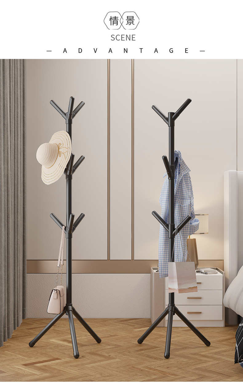 temu offers simple floor-standing tree-shaped coat racks for home use, bedroom standing clothes racks, and foyer hangers pic 9