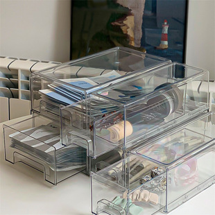 Folding cup holder, multi-layer transparent water cup storage rack, light luxury refrigerator beverage rack, stackable and detachable wine rack pic 7