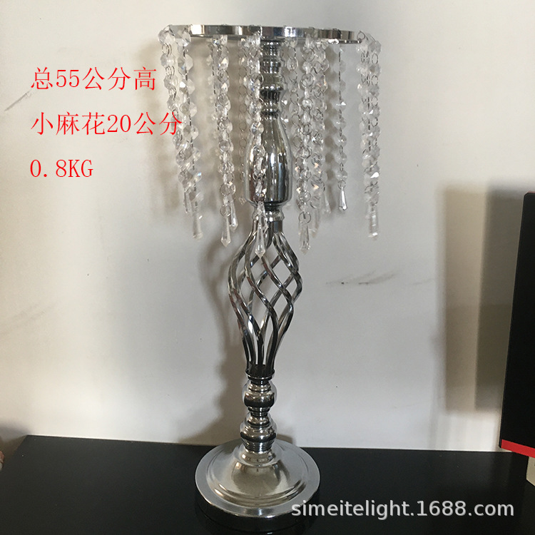 Wedding props, table flowers, crystal candlesticks, twisted flower ornaments, accessories, Western dining table decorations, electroplated road leads, cross-border consignment pic 28