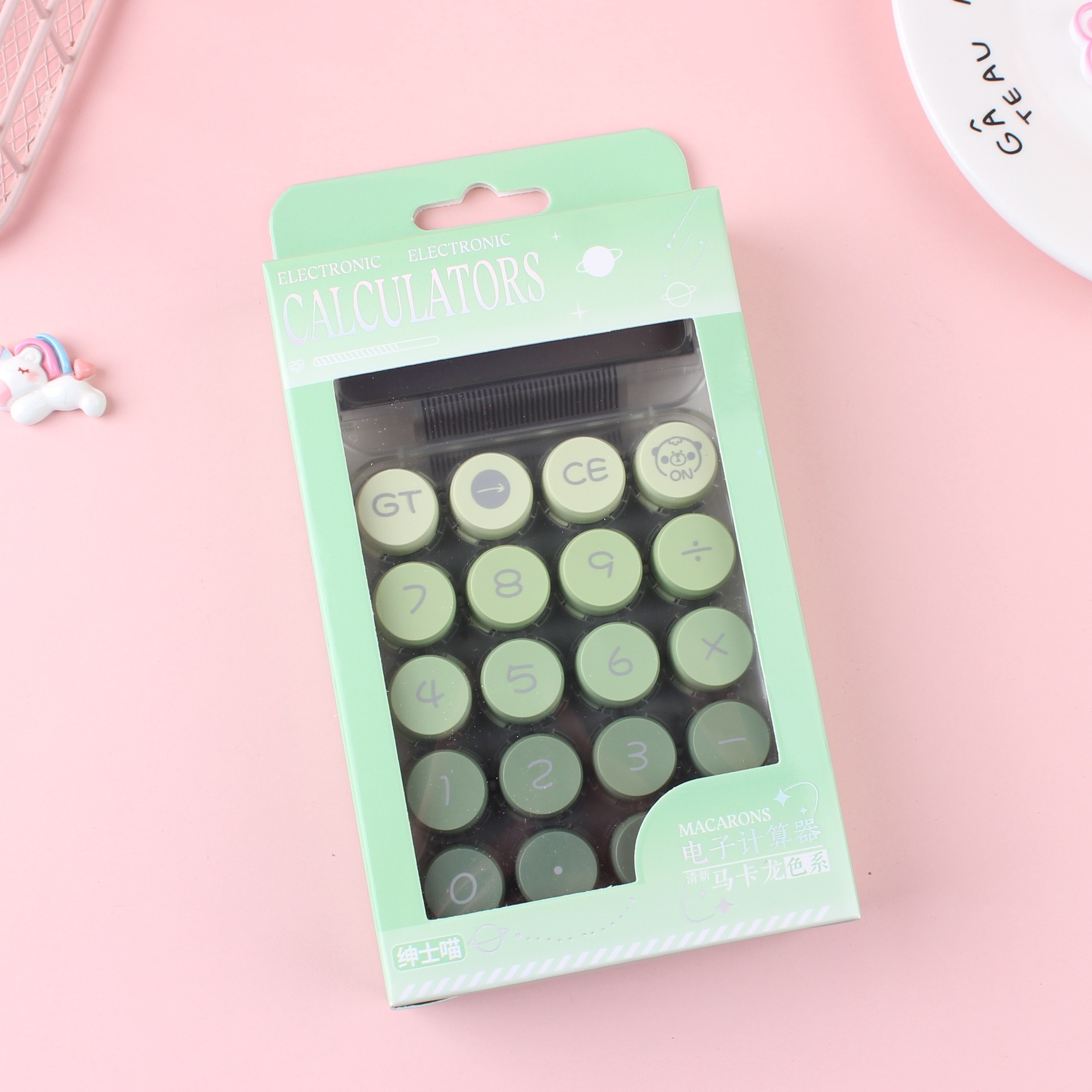 小号透明渐变色计算器多功能超萌键盘计算机器财务会计便携新批发详情4