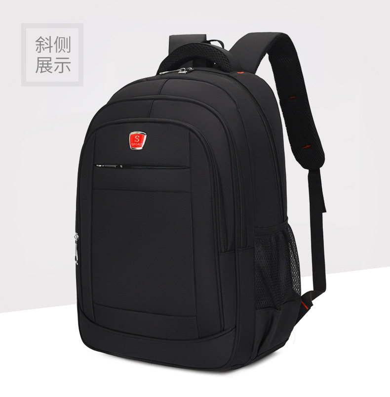黑色双肩包户外男女通用幼儿园书包电脑背包主体18寸详情28