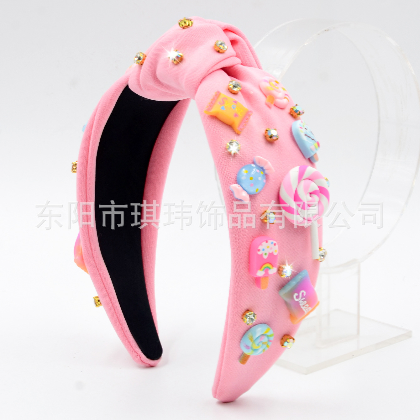 Qiwei Accessories Exclusive cross-border European and American back-to-school season diamond-encrusted hair bands, multi-color candy accessories, sweet and cute high skull top holiday date hair accessories pic 8
