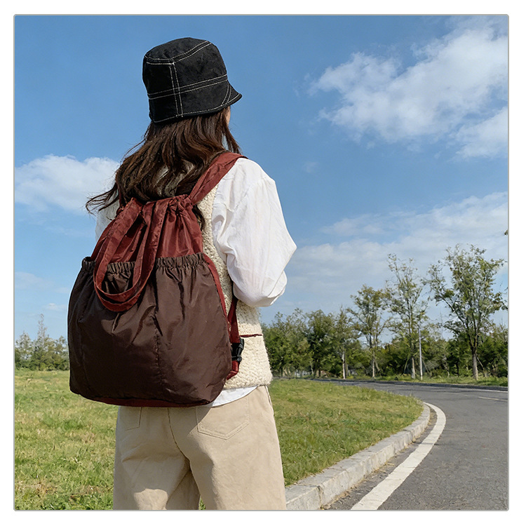 新款单肩包托特双肩折叠包手提简约通勤大容量时尚便携详情24