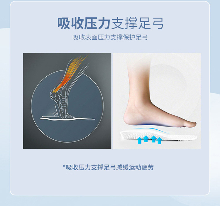 The sports insoles are highly elastic, shock-absorbing, sweat-absorbing, odor-proof and comfortable. The EVA ball insoles zoom are a must-have for standing for long periods without getting tired pic 7
