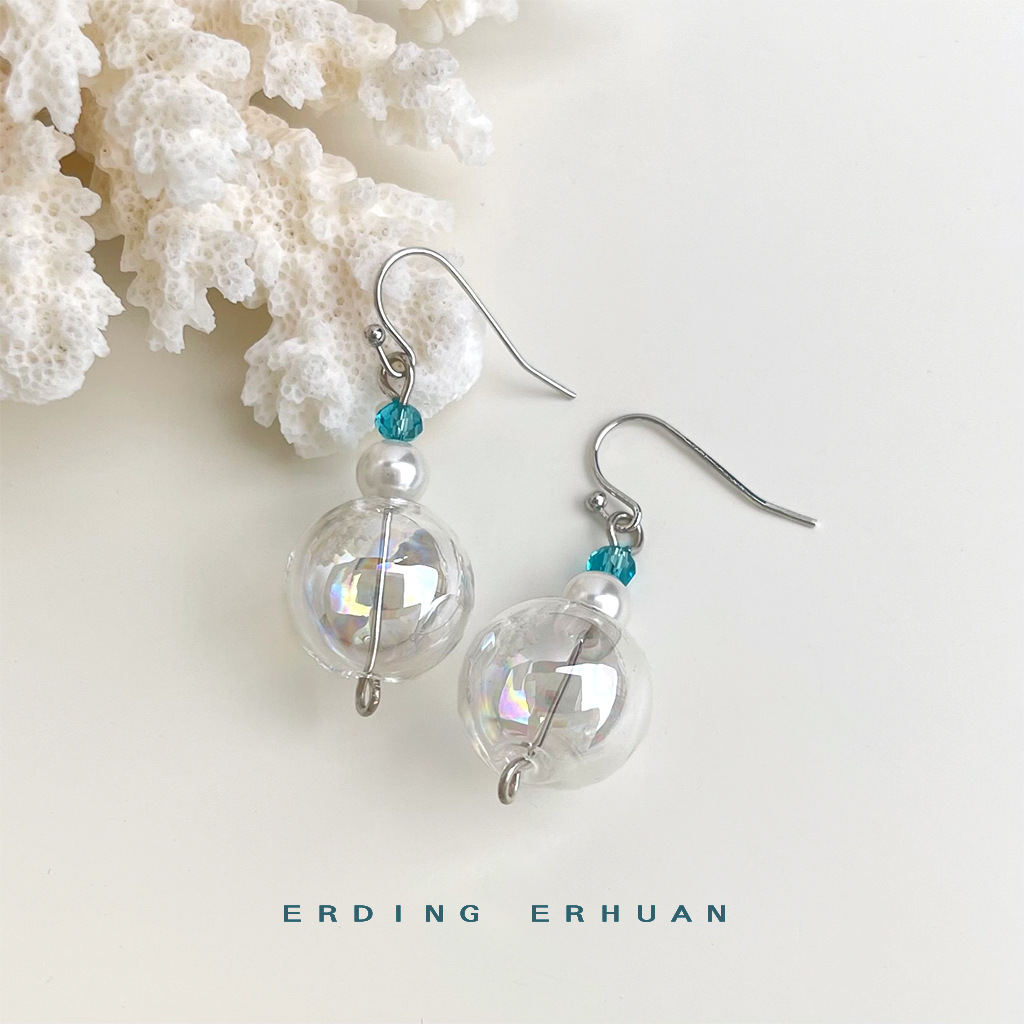 【 Sea Blue Series 】 Summer new original design, handcrafted, fresh and vacation-style blue earrings, factory earrings for women pic 34