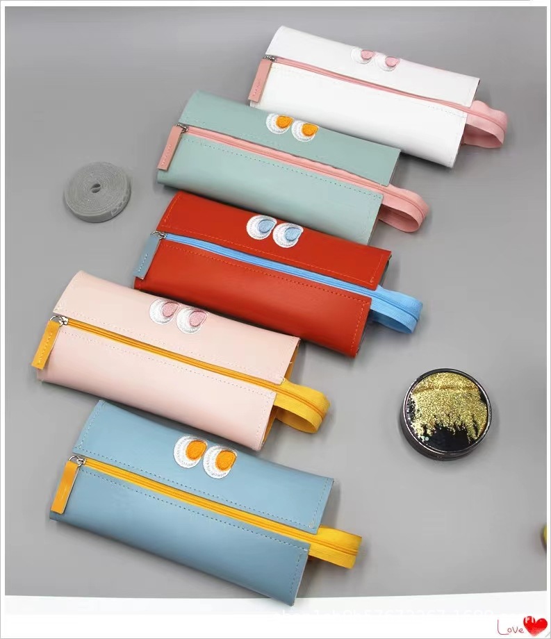 皮质笔袋个性文具盒大容量耐脏防水收纳盒新款中小学生笔袋批发详情2