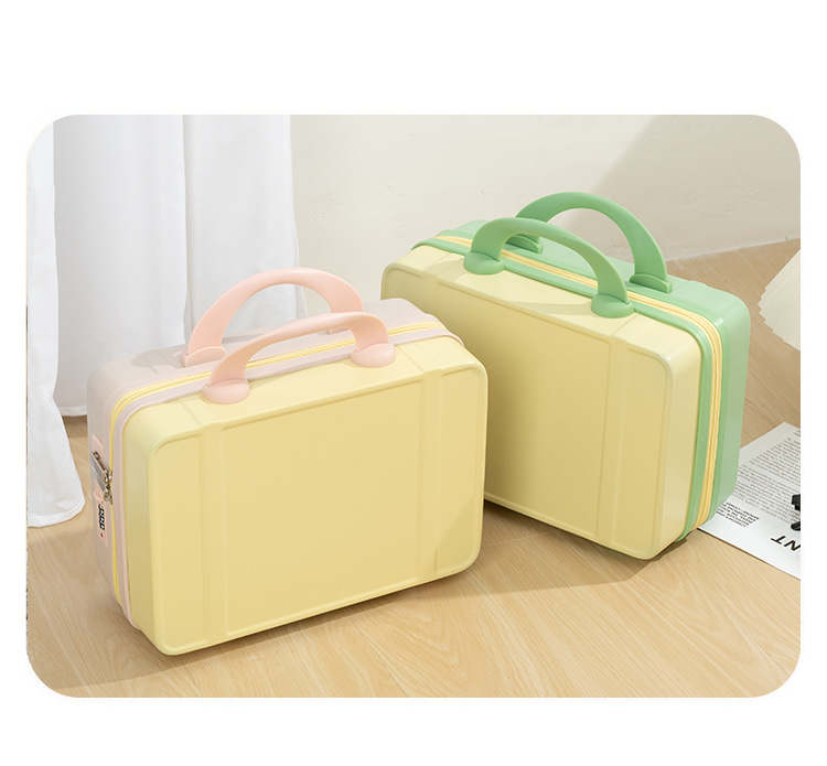 现货迷你旅行箱14寸小型行李箱女士化妆箱手提箱轻便短途密码箱包详情7