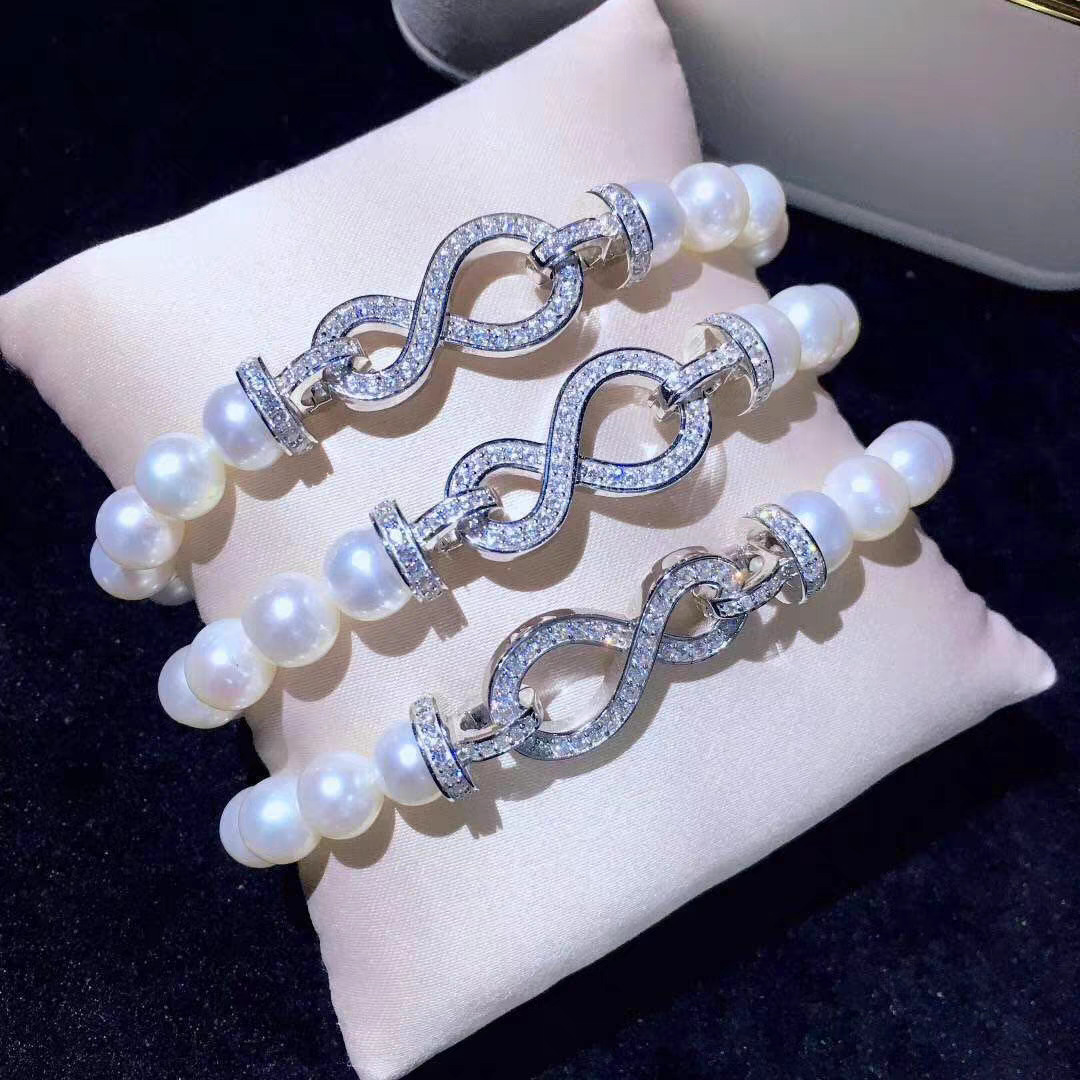 Wholesale of diy handcrafted accessories for 18k classic necklaces and bracelets with micro-inlaid white stone color retention and real gold plating pic 9