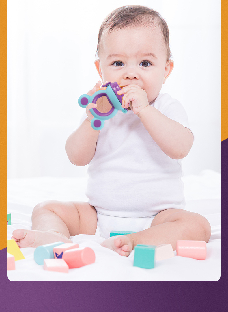 母婴用品婴儿果蔬乐硅胶咬咬乐宝宝营养果蔬网袋辅食喂养器详情3