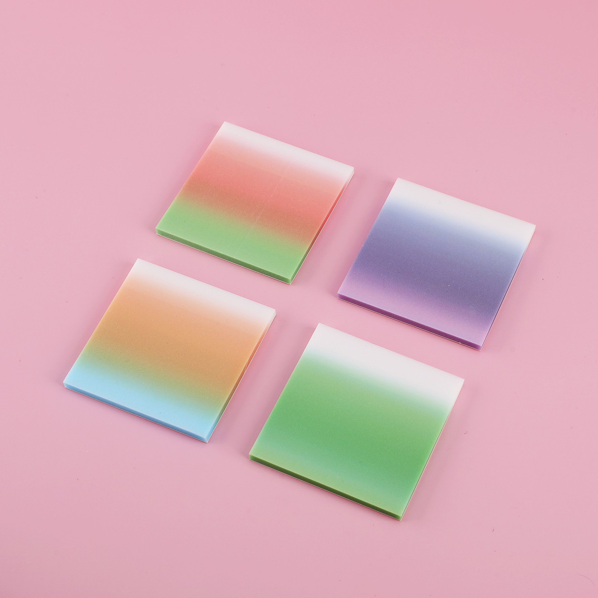 Pioneer 8707 Gradient Matte Sticky Notes 76*76 Quick-drying N Times Stickers Student Notes Notepad Set Message Stickers pic 5