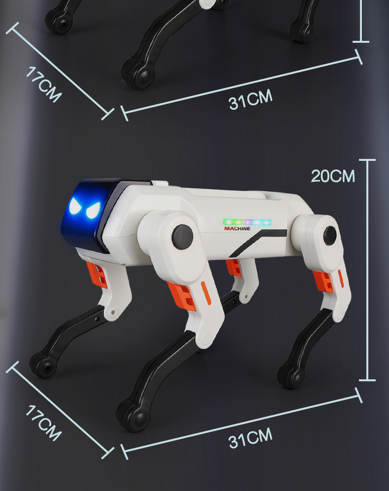 Cross-border new product AI intelligent mechanical dog voice interaction programming water bouncy bionic mechanical dog children's remote control toy pic 14