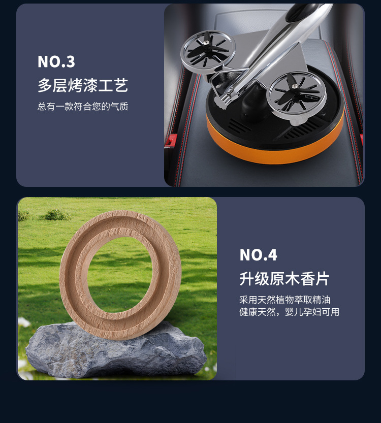 Solar-powered car aroma diffuser perfume, car center console, helicopter, aircraft ornament, 2024 new style decoration, interior decoration pic 4