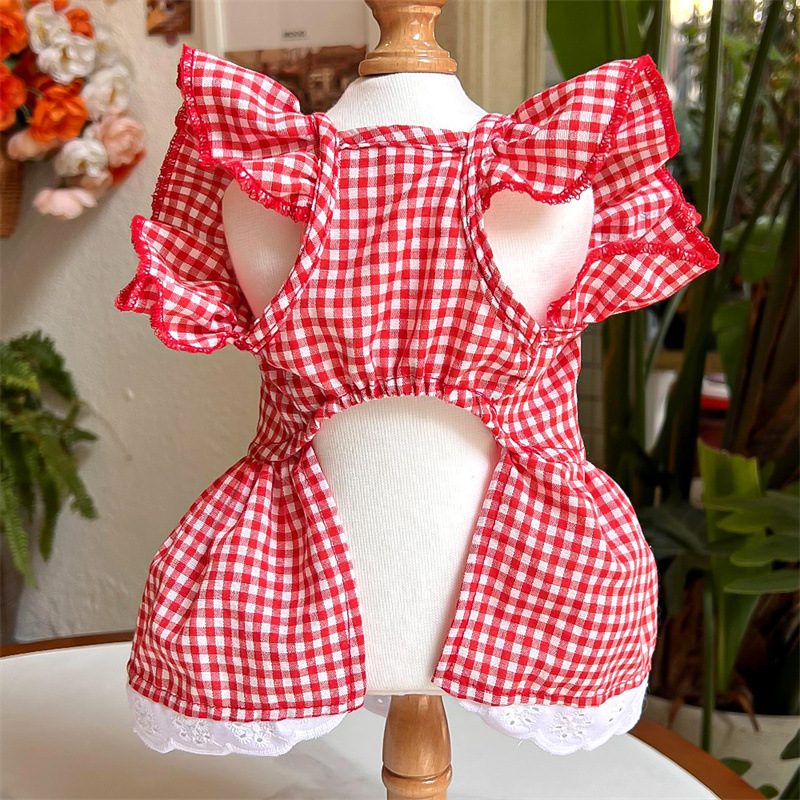 宠物衣服飞袖三色连衣裙春夏款泰迪比熊柯基小狗猫咪服装用品批发详情19