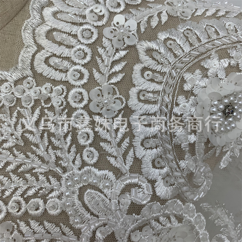 Beaded sequins, embroidered barcodes, wedding dress and evening gown clothing decoration accessories and auxiliary materials pic 3