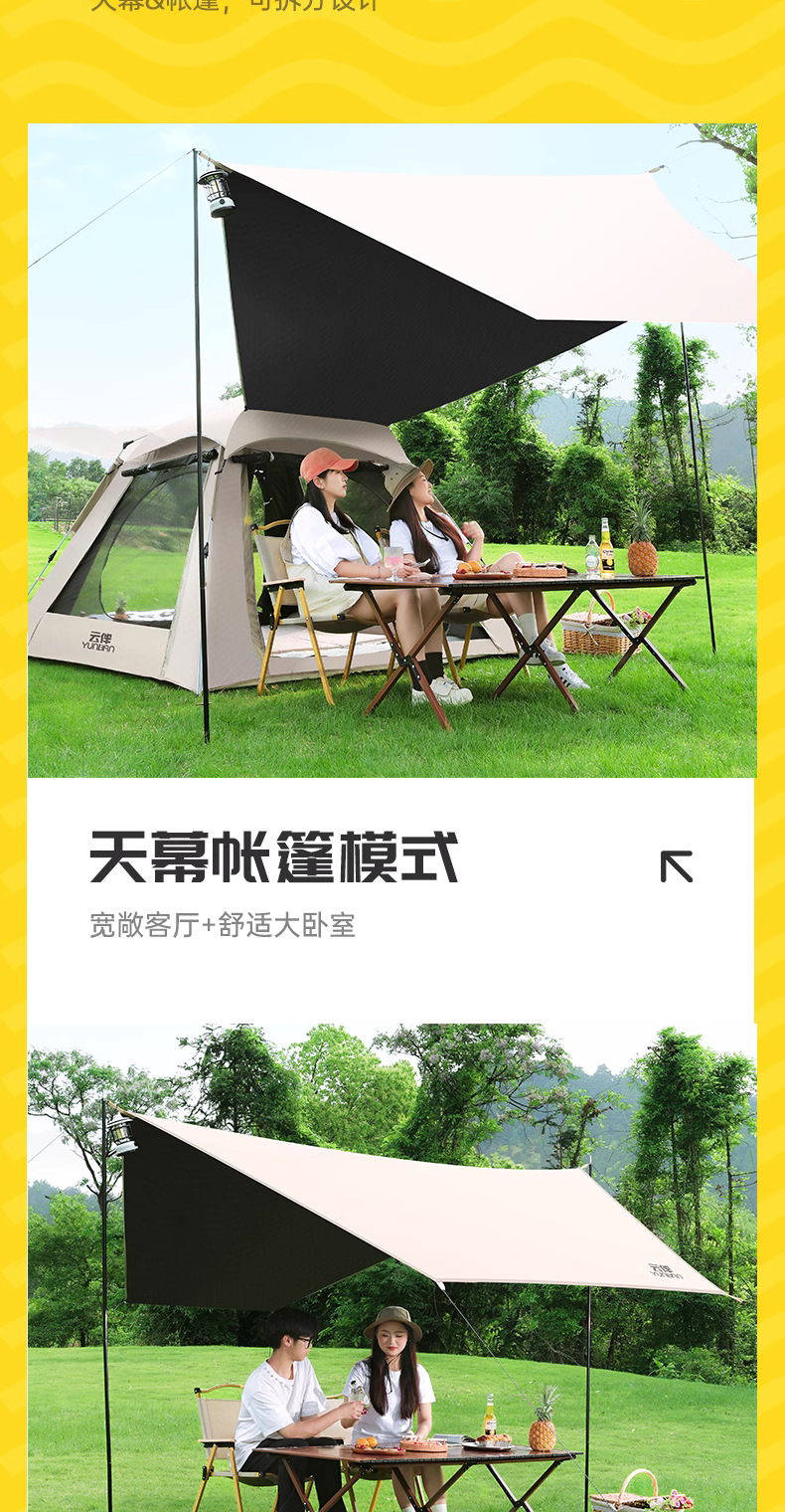 户外便携式折叠帐篷户外野餐野营装备全自动加厚防晒防雨防蚊帐篷详情3