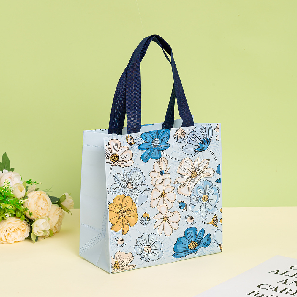 现货批发儿童便携购物袋 可爱卡通覆膜防水无纺布手提袋 伴手礼品袋无纺布袋详情16