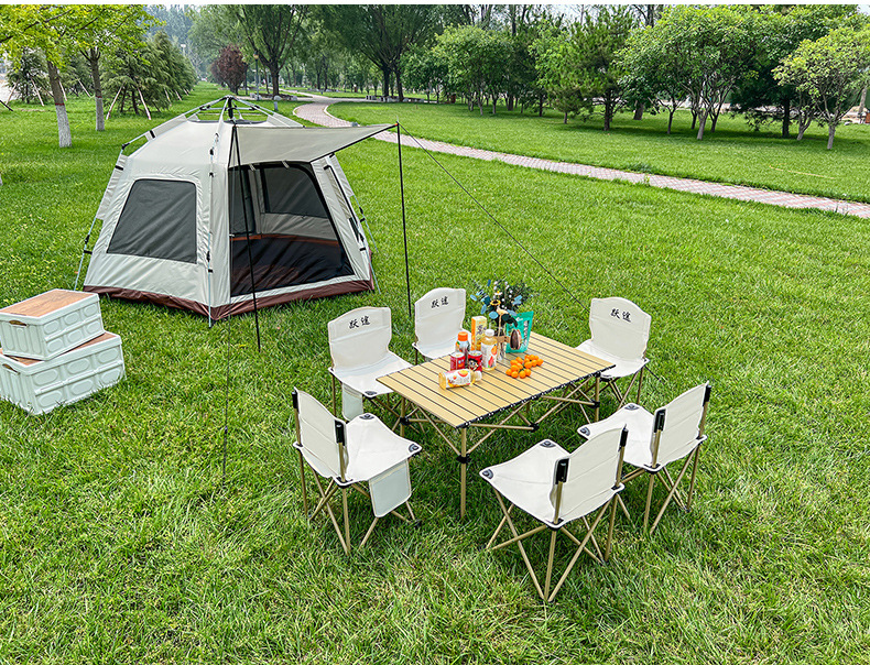 Z便携式蛋卷桌户外折叠桌椅野餐露营装备收纳桌餐桌铝合金烧烤桌详情24