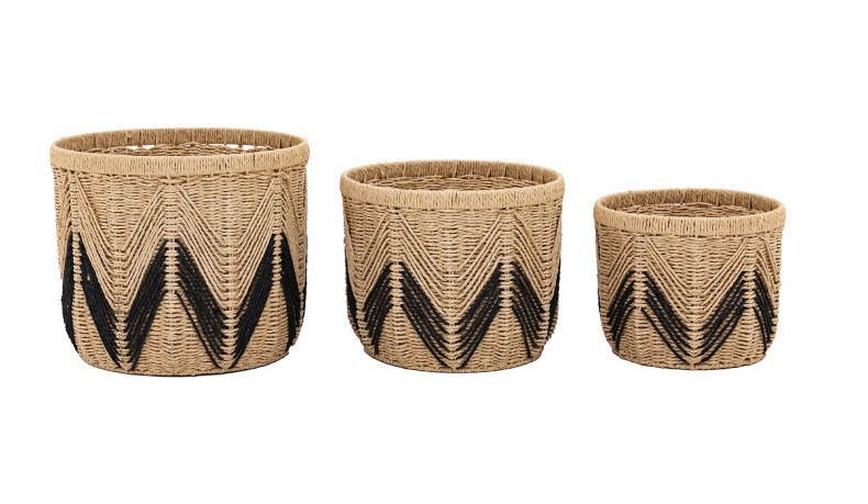 纸绳编收纳筐桌面手工编织篮子收纳框装饰篮纸编筐整理收纳箱详情20