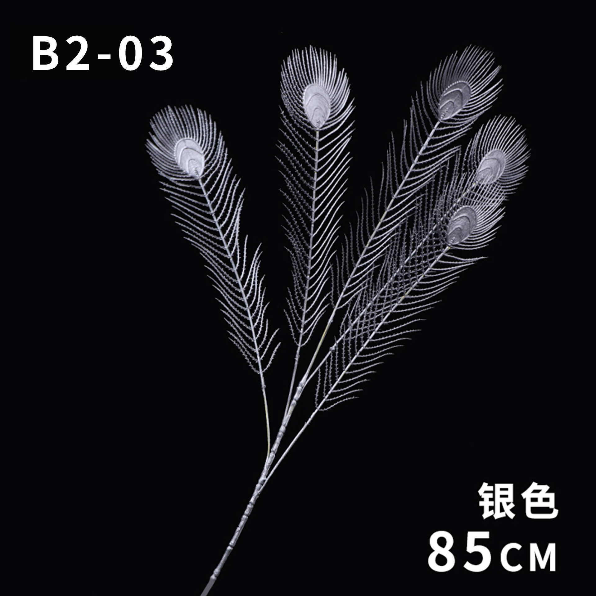 跨境专供银色系仿真花婚礼堂吊顶插花排装饰塑料假花人造花拍摄详情2