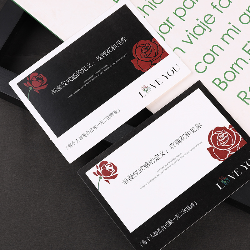 New Qixi Festival rose cards, Korean-style fresh flower wrapping paper, materials for bouquets and floral arrangements, and materials for flower wrapping paper in flower shops pic 6