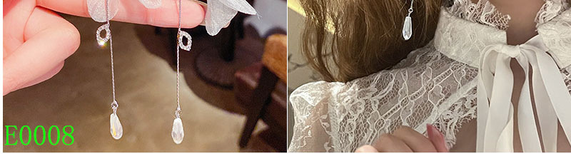 925银针轻奢锆石百搭耳环高级感时尚耳钉女气质爆款流苏耳饰批发详情24