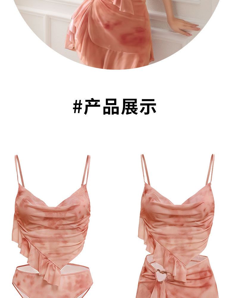 Best-selling bikini swimsuit three-piece set, mesh small chest, gathering to hide flesh and look slim, pure and elegant, high-end style, two-piece swimsuit 125073 pic 16