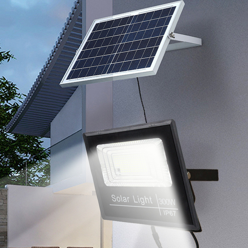 2025 New cross-border high-power light-controlled outdoor solar floodlight for street vending, LED lighting solar lamp pic 20
