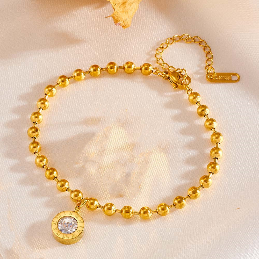 跨境时尚罗马套装不锈钢保色项链手链耳扣简约钛钢不掉色罗马首饰套装详情17