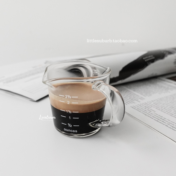 意式浓缩咖啡杯咖啡量杯玻璃带刻度咖啡萃取杯接液杯咖啡店专用杯详情7