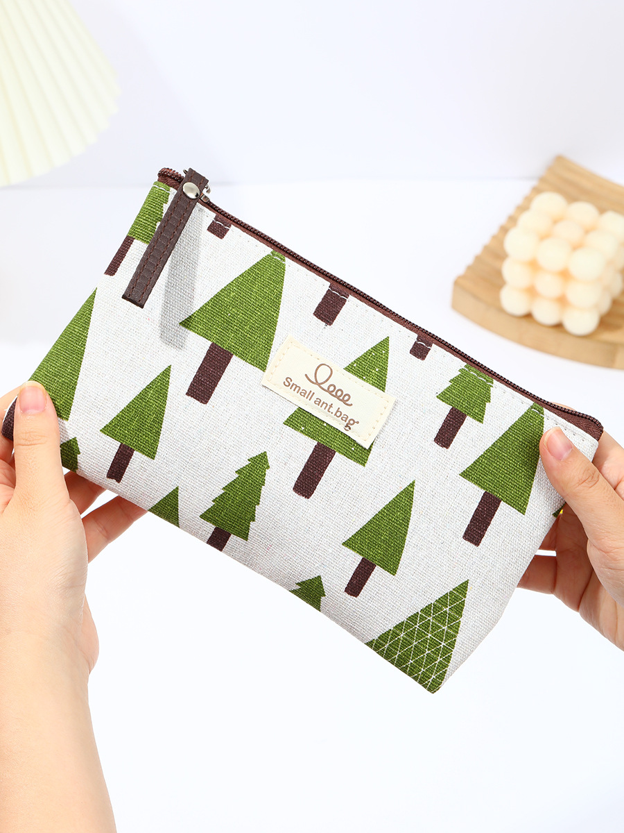 Cross-border large linen makeup bag, multi-functional, hand-held bag, mobile phone coin purse, makeup storage bag, customizable pic 20