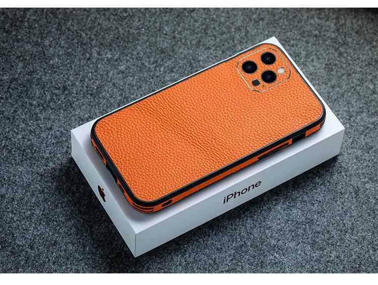 This new genuine leather frame lens is suitable for the Apple 14ProMax15 13 phone case. It features a high-end leather veneer with a lychee texture pic 21