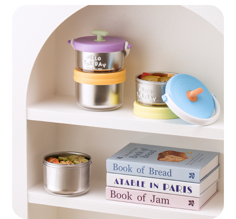 Wholesale of new 304 stainless steel lunch boxes with multi-layer compartments for students and office workers, portable and high-appearance-level lunch boxes pic 14