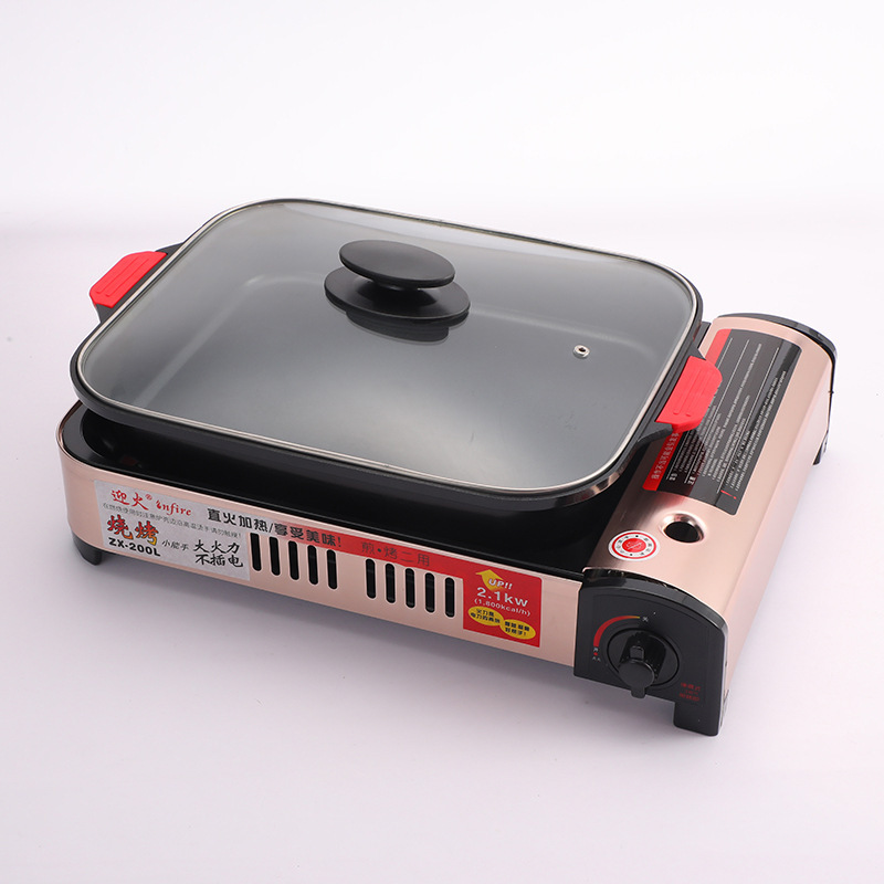 Multi-functional, multi-purpose grilling and baking oven, dual-purpose oven, deep plate cassette stove, gas outdoor portable stove, easy to clean, wholesale pic 3