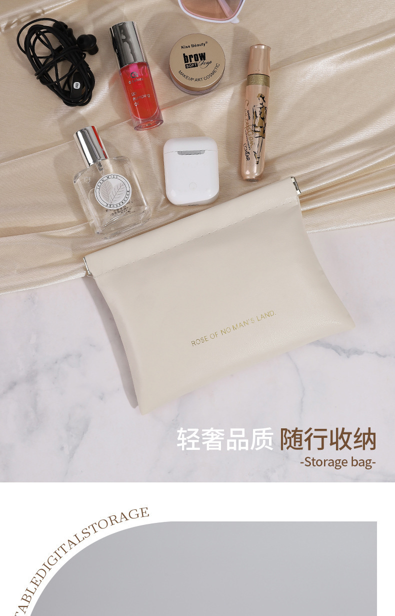 Spring clip bag, automatic closing, headphone data cable, portable charger, power bank spring clip portable storage bag pic 3