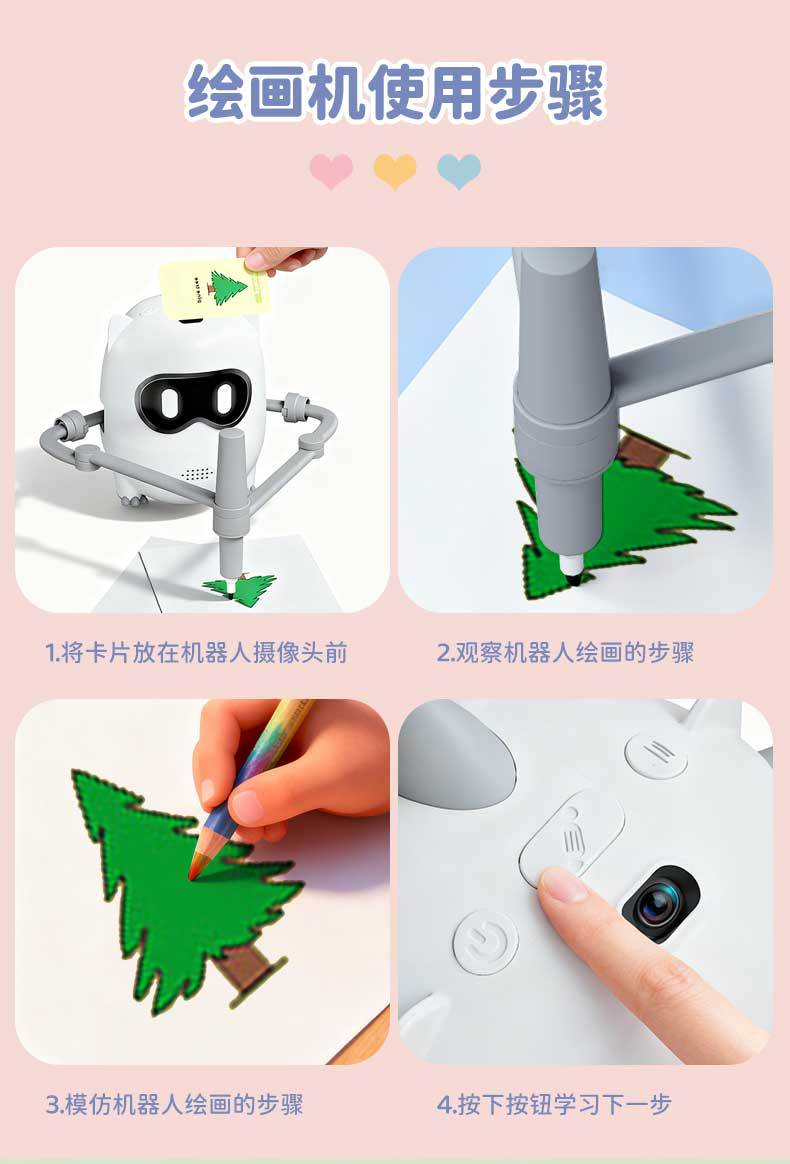 跨境爆款升级款画画机器人绘画机器人益智智能玩具幼儿早教机器人详情8